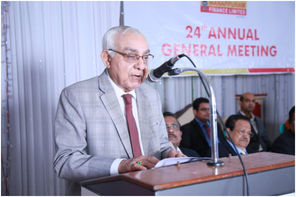 Shri Jagdish capoor Chairman of the Company presiding over the meeting.​